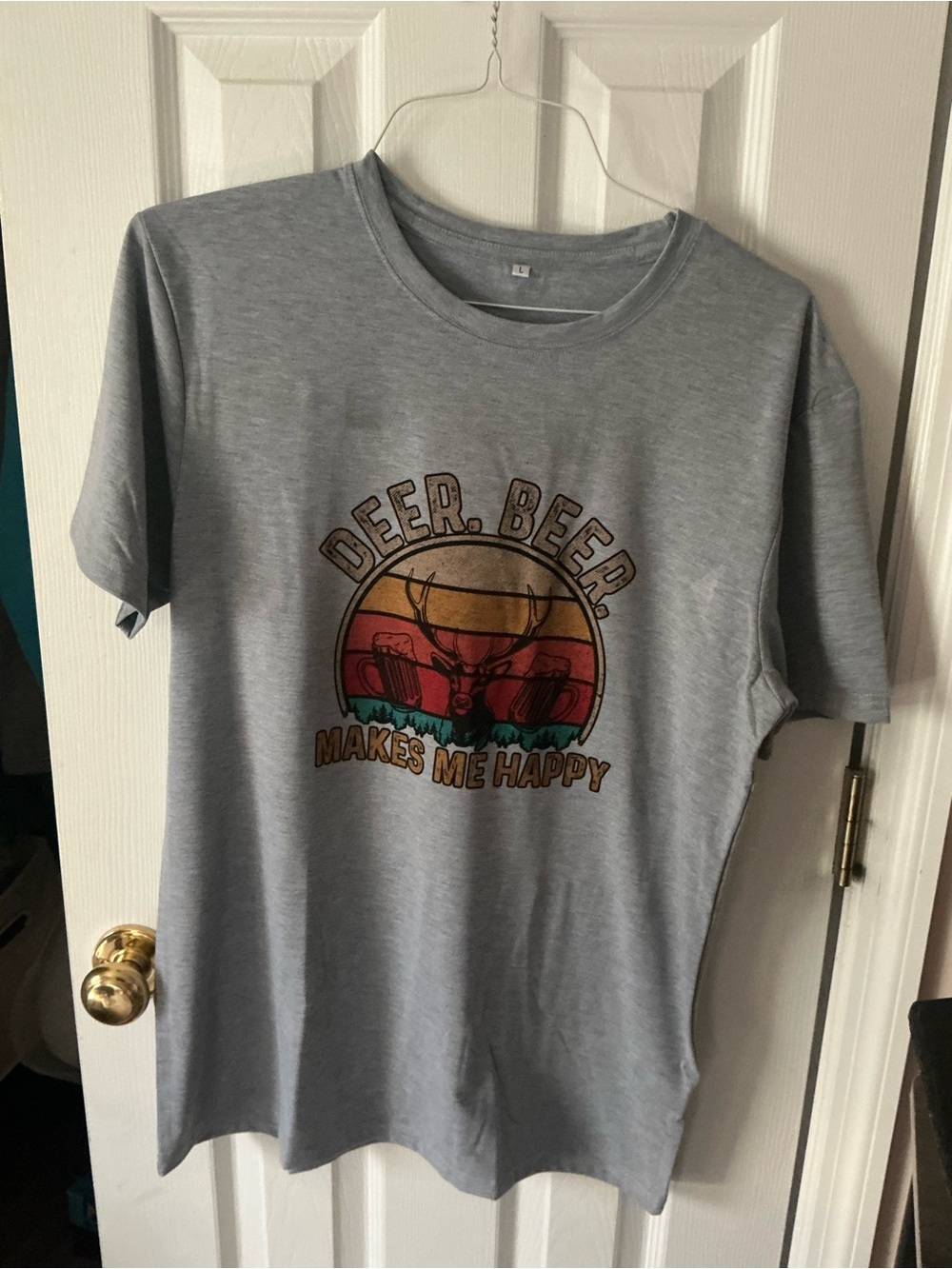 Cricut White Short-Sleeve Fishing Graphic Tee with Red, Blue, Green Accents
